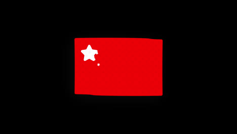 Nationale-Republik-China-Flagge-Ländersymbol-Nahtlose-Schleifenanimation-Winkt-Mit-Alphakanal